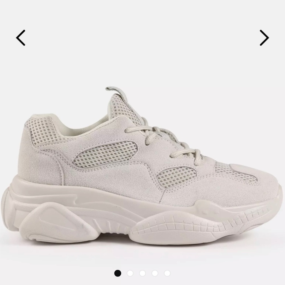 cream bubble sneakers